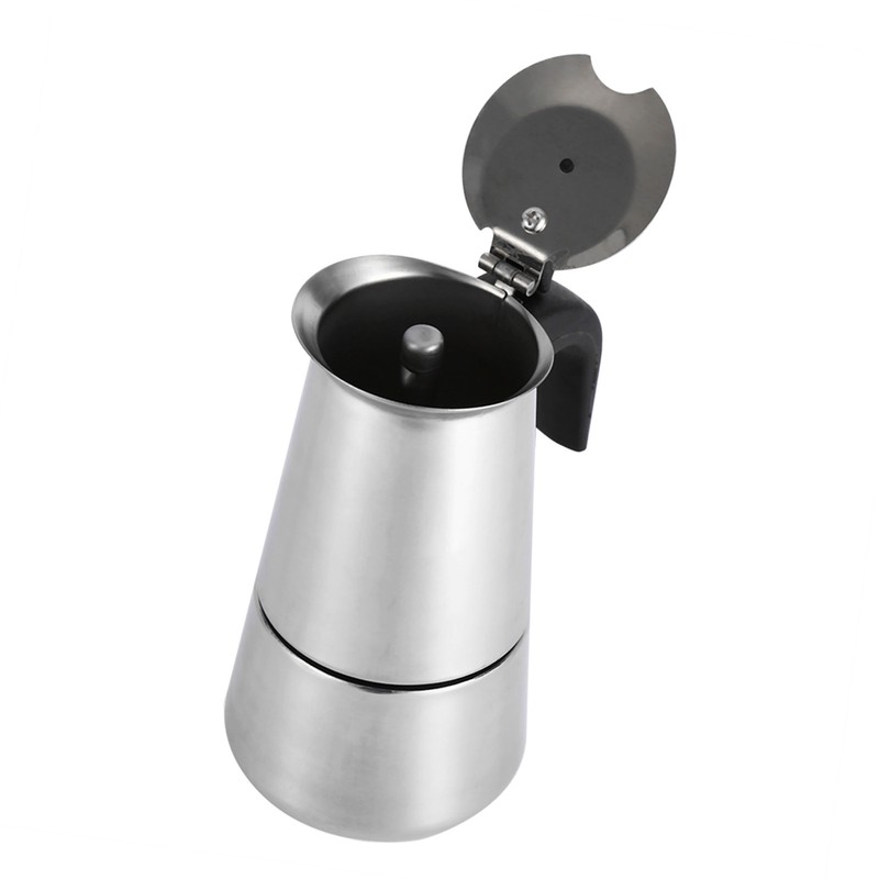 Stainless Steel Percolator Moka Pot Coffee Maker Stove Home Office
