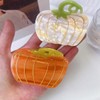 Pumpkin Hair Clips,Cellulose Acetate Hair Clips,Small Claw Clips for Girl,Hair