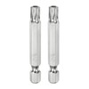sourcing map 2pcs T35 Security Torx Bit 1/4" Hex Shank
