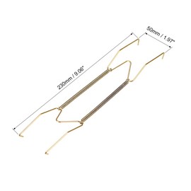 sourcing map Plate Hanger, Zinc Plated Invisible Wall Decorative Hooks with Tip Protectors 12-inch (W-Type)
