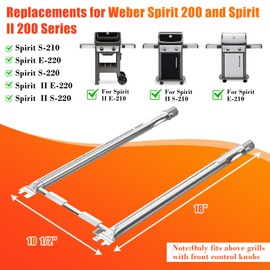 Hisencn 7508 Grill Burner Tube for Weber Genesis Silver B & C, Gold B & C, Weber Spirit 300, Spirit E310 E320 (with Side Control Knobs), Spirit 700 Weber 900 Burner Tube Set, 28 1/8 inches