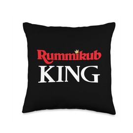 Rummikub King Logo With Royal Crown Throw Pillow