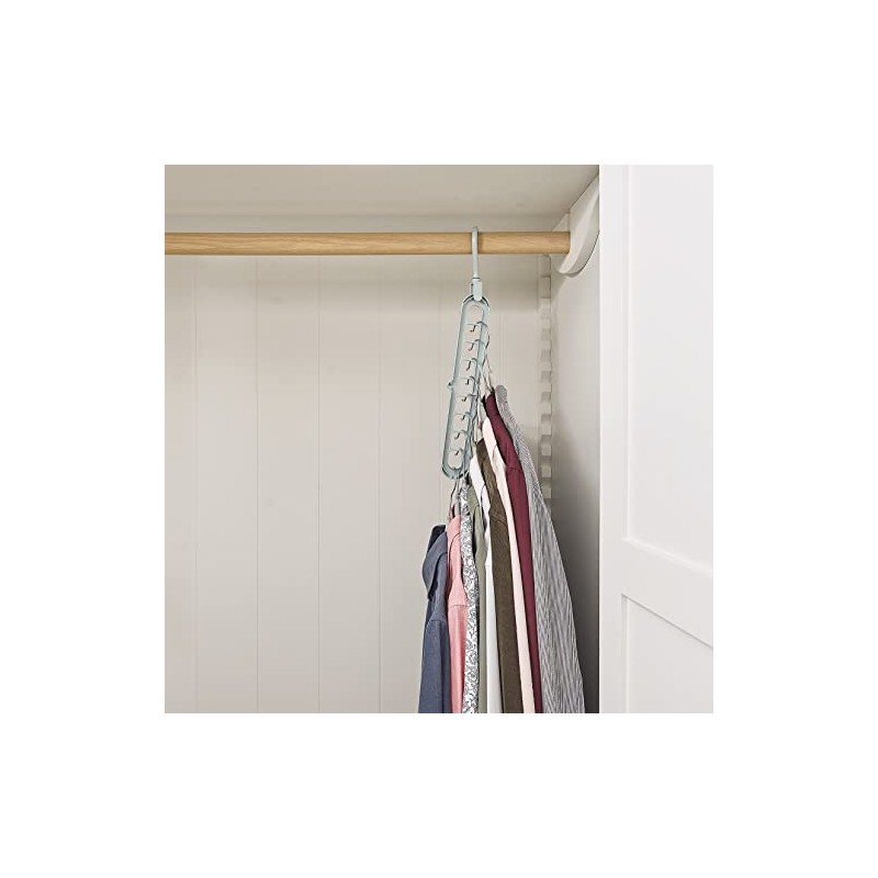 Set of 4 Space Saving Clothes Hangers - Grey Durable
