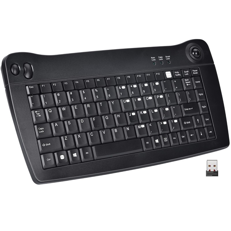 MCSaite MC-8040RF 2.4G Wireless and Bluetooth Mini Keyboard with Built-in