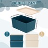 Menkxi 4 Pcs Storage Bins with Lids Plastic Storage Containers
