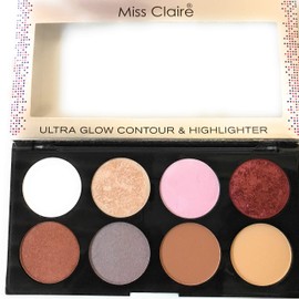 Miss Claire Ultra Glow Contour & Highlighter Makeup Palette 3, Multi, Multicolor, 16 g