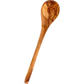 Balna Cooking Spoon Olive Wood 30 cm Round 1 Piece - Wooden Cooking Spoon Natural Product Handmade Wooden Spoon Wooden Cooking Spoon Kitchen Utensil
