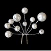 White Pearl Cluster Hair Pin Set - For Weddings, Proms,