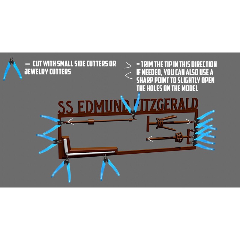 TheRoller3d SS Edmund Fitzgerald 50th Anniversary Collector's Model High Detail