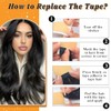 YDDM Extensiones De Cabello Humano Con Cinta Adhesiva, 24", 20