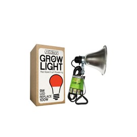 Miracle LED Un-Edison Grow Light Clamp-on Kits, 9W Red Spectrum White Daylight for Vegetables, Herbs, Hydroponics (1-Pack)