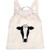 Azeeda 'Cow Head' Canvas Rucksack/Backpack (RK00003263)
