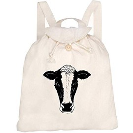 Azeeda 'Cow Head' Canvas Rucksack/Backpack (RK00003263)
