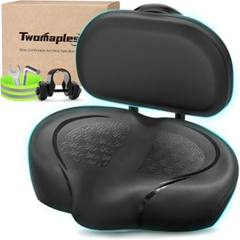 Noseless Bike Seat Cushion for Men & Women - Extra Padding & Comfort Wide Bicycle Seat, Oversized Comfortable Saddle for Peloton Bikes, Exercise Bikes, Electric Bikes, Cruiser Bikes