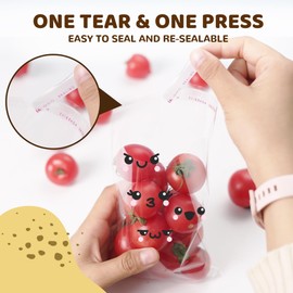 200 Pcs Self Sealing Cellophane Bags,5x7 Inches Clear Cellophane Bags, Resealable Cookie Bags with Seal,Cellophane Treat Bags for Packaging Cookies,Candy,Party Favor,Product