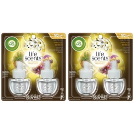 Air Wick Scented Oil Refills - Life Scents - Paradise Retreat - 2 Count Oil Refills Per Package - Pack of 2 Packages
