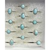 Natural Creations Sterling silver stackable ring size 5 Larimar