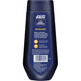 Just For Men Shampoo y Acondicionador 2 en 1 Revitalizante con Aceite de Argán 295mL