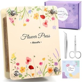 Aboofx Flower Press Kit, 8.6 x 6.5 inches Flower Press Kit, 8 Layers Flower Pressing Kit, Flower Drying Kit, Bouquet Preservation Kit for Arts and Crafts Lovers