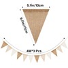 G2PLUS Pre-Strung Burlap Pennant Banner, 39Ft Linen Triangle Flag Bunting,