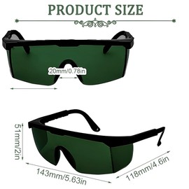EOYVAIL Protective Glasses, Laser Safety Glasses, Protective Glasses, Protective Glasses, Laser Safety Glasses, UV Protection (2 Pairs)