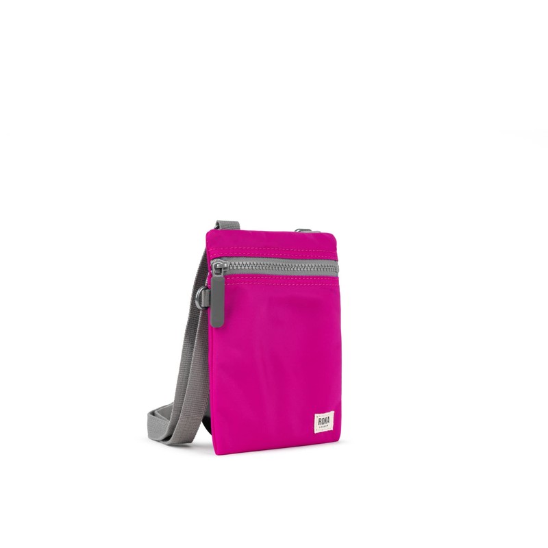 Roka London Chelsea Sling Pocket Bag Nylon Extra Small, Candy,