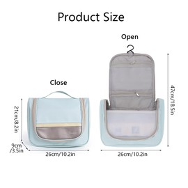 XFSRG Cosmetic Bag Women's Toiletry Bag for Hanging Waterproof Large Makeup Bag with Compartments Mesh Compartments for Travel Everyday Cosmetic Organiser, blue