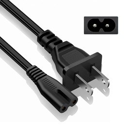 Power Cable LG TV Cord for LG TV 24" 28" 32" 40" 43" 48" 49" 50" 55" 60" 65" 75" 80" 85" LCD HD Smart 4K TV 2 Prong AC Power Cable, 43LH570A 55UH6090 55LH575A 55UH6030 32LH500B Charging Cable (6FT)