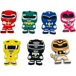 Transforming Rangers Characters Themed Set of 7 Fridge PVC 1" Tall Magnets