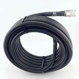 Alpha RG8U / RG8 COAXIAL Cable with AMPHENOL’S PL-259 Hand SOLDERED - 18FT