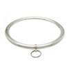 ACECHANNEL Stainless steel lockable collar necklace choker (Silver Brushed, 110MM)