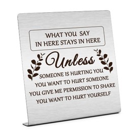 Mental Health Gifts for Women Men Therapist Office Decor Gifts for Student Motivational Gift for Friends Psychology Gifts Inspirational Plaque Sign Desk Decor for Psychologist Birthday Gift