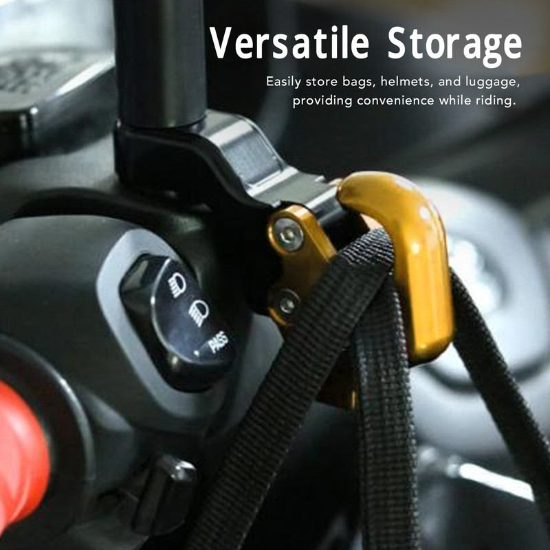 Motorcycle Luggage Bag Hook Hanger 10.5mm Aluminum Alloy Versatile Secure