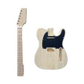 DBL DIY Electric Guitar Kits,TL Style Electric Guitar,6 String Right Handed with Basswood Body Maple Neck Maple Fingerboard Chrome Hardware，Build Your Own Guitar