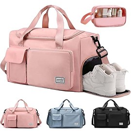 Bolsa Deportiva para el Gym, bolsa de viaje impermeable con compartimento para zapatos y bolsillo para ropa mojada, bolsa de deporte para viajes,...  