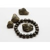 LTC Designs 10mm Shiny Round Pyrite Stretch Bracelet, 7.5"