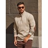 Yousify Mens Quarter Zip Sweatshirts Long Sleeve Stand Collar Casual