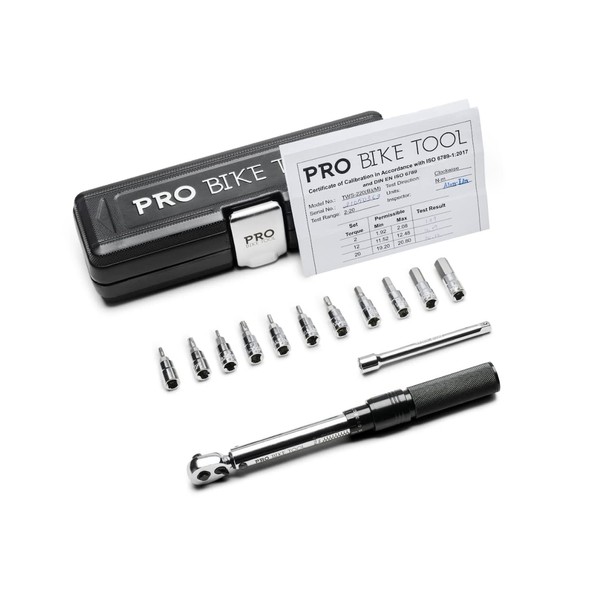 PRO Bike Tool 1/4 Inch Drive Click Torque Wrench Set
