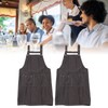 2 Pcs Black Cotton Apron Kitchen Breathable Oil Resistant Apron