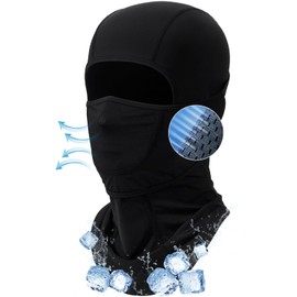 Balaclava Face Mask with Movable Deisgn for Men Women Summer Cooling Shiesty Mask Sun UV Protection-Motorcycle Ski Outdoor Black