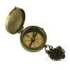 NKlaus Compass with Lid and Chain Made of Antique Brass,