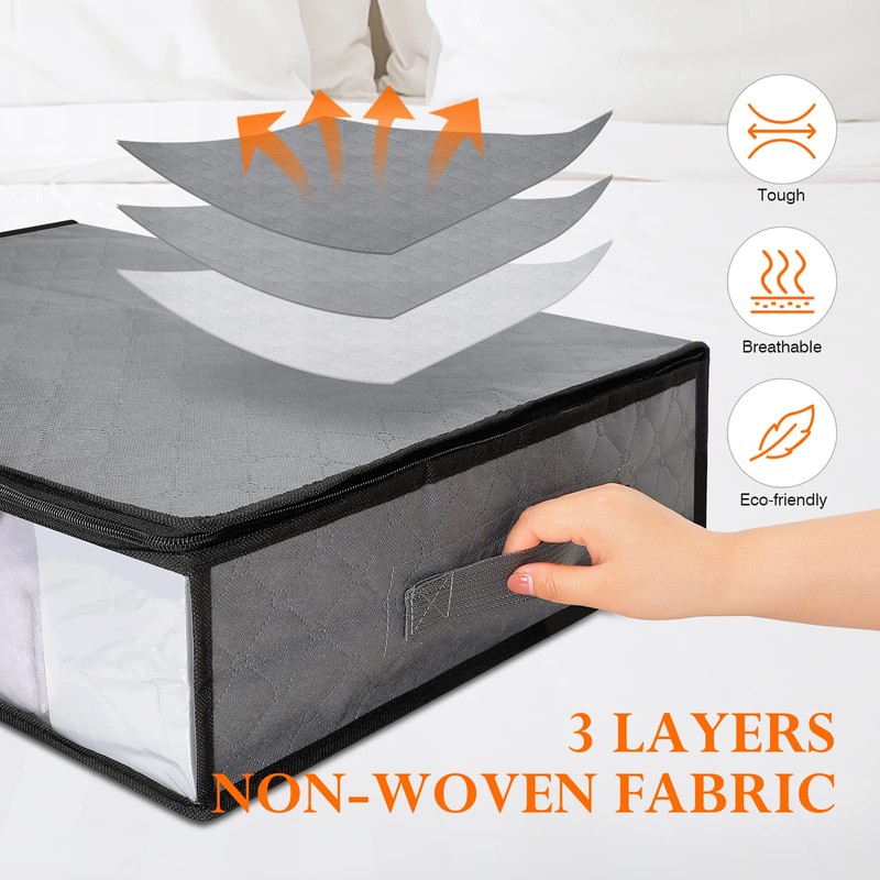 AiQInu Underbed Storage Box, Pack of 2 Underbed Storage Boxes