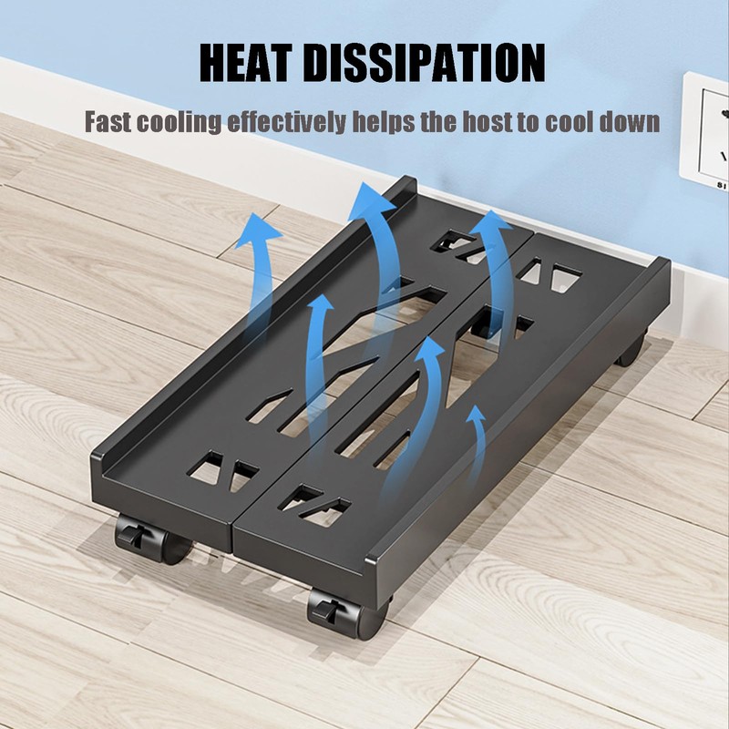 BYMECOST Adjustable Computer Tower Stand, PC Stand Mobile CPU Stand