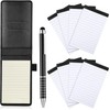 10pcs Mini Black Pocket Notepad Holder Set, Small Notebook Holder
