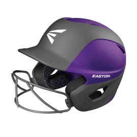 EASTON GHOST Softball Batting Helmet, Two-Tone Matt Purple/Charcoal, Large/XLarge
