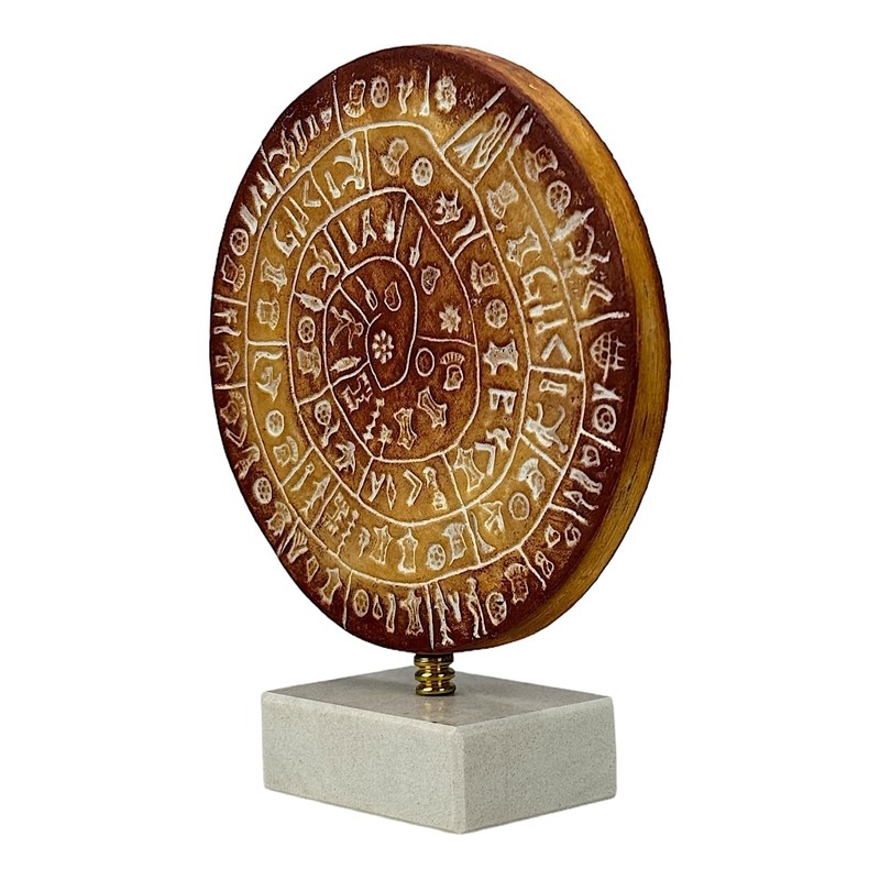 PHAISTOS DISK Museum Replica Minoan Palace "1700B.C. the first movable