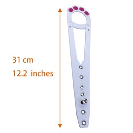 ZipSeven Cat Door Holder Latch Holder Flex Cat Door Stopper Keep Door Open Tool for Cats and Dogs 7 Adjustable Sizes Strap for Keeping Pet Gates and Interior Cat Door Open (1, White)