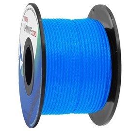 emma kites Blue 1mm UHMWPE Micro Cord Rope Whipping Twine Durable Repair Cord Thread for Heavy Duty Canvas Tarps Bags Emergency Line for Backpacking Survival 100Ft 350Lb