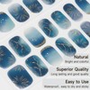 DUKASOU Semi Cured Gel Nail Strips, 28 pcs Stars Shine