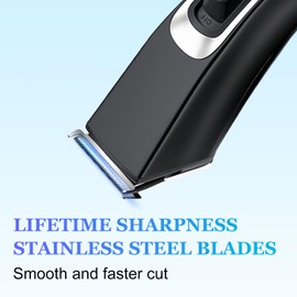 HTC Men's Hair Clippers & Beard Trimmer Grooming Kit All-in-One Professional Electric Haircut Kit, Fully Washable, Corded & Cordless Use with Trimmer Hair and Body Care